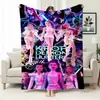Manta de Sofá de Oficina Temática de Caza de Grupo Femenino de Kpop, Manta Estampada de Franela, Manta para Siesta de Mercancía Transfronteriza, Manta Cubierta