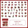 50 pegatinas románticas de rosa PET para ti, estilo ins, alto valor estético, exquisitos materiales de decoración floral para agendas