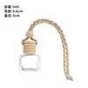 Lanyard Colgante para Coche Difusor de Aroma con Tapa de Madera, Botella Colgante de Perfume, Botella Difusora Transparente Mini Colgante, Botella Vacía en Stock
