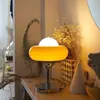 Lámpara de pie para sala de estar, lámpara alta tipo hongo para dormitorio, lámpara vintage Bauhaus tipo tarta de huevo, lámpara de mesa de vidrio retro ins, famosa en internet