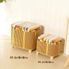 Taburete de almacenamiento multifuncional con puerta de bambú, taburete de almacenamiento, sofá que puede sentarse al final de la cama, caja de almacenamiento, artefacto, taburete para cambiar zapatos en el hogar