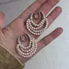 Pendientes de Borla de Perlas Multicapa de Lujo Ligero Estilo Francés con Temperamento Único, Diseño de Nicho, Pendientes Versátiles Vintage Estilo Chanel
