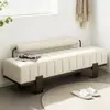 Banco de pie de cama de tela minimalista nórdico para dormitorio, banco de ocio para hotel, casa de huéspedes, centro comercial, oficina de ventas, sala de exposición, banco sofá