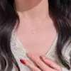 Collar de Perlas de Plata de Ley S925 de Alta Gama para Mujer 2026 Nuevo Estilo Coreano Colgante Moda Simple Trébol Cadena para Clavícula