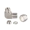 Marca Roke Tubo Métrico 2-50mm Acero Inoxidable Ss316 Doble Virola Conector Terminal en Ángulo Recto Codo de Virola