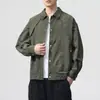 Jaqueta Preta de Alta Qualidade Masculina 2026 Nova Outono/Inverno Masculina Casual Solta Design de Lapela Sentido de Design Outerwear Atacado