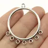 44X37Mm 3.1g Color Plata Antigua Retro Accesorios DIY Conectores para Pendientes Conectores Simples Redondos para Pendientes