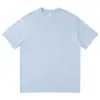 2026 Nova Tendência Masculina Europeia e Americana Transfronteiriça Camiseta Masculina de Manga Curta 240g Algodão Puro Antibacteriana Cor Lisa Lisa Solta