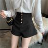Shorts de Mujer de Moda 2025 Nuevos de Cintura Alta Adelgazantes Influencer Pierna Ancha Casual Línea A Pantalones Blancos de Moda