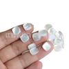 Piezas de Concha Coloridas Naturales 10mm Concha de Mariposa Blanca Parche Cuadrado No Poroso Material Hecho a Mano Accesorios para Joyería