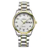 Reloj Serie 8343 Calendario Dual Correa de Acero para Mujer, Reloj de Nicho, Suministro Transfronterizo, Reloj Personalizado, Fábrica de Relojes
