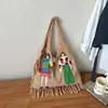 Bolso de hombro tejido informal de gran capacidad transfronterizo estilo relajado para el día a día 2026 nuevo bolso de mano tejido de gran capacidad