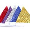 Gorros de Navidad Transfronterizos con Lentejuelas para Niños y Adultos, Gorros de Papá Noel con Copos de Nieve Dorados, Gorros de Fiesta, Decoración Ambiental y Disfraces