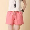 Verano Nuevo Holgado Lino Algodón Lino Pantalones Cortos Mujer Artístico Casual Talla Grande Pantalones Cortos Combinan con Todo Pierna Ancha Pantalones Taobao Explosiones