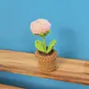 Mini Plantas em Vasos Crochê Feitas à Mão - Atacado Direto da Fábrica e Dropshipping - Decoração de Interior de Carro e Presente