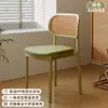 Silla de ratán de plástico, silla de balcón con respaldo, silla de ocio estilo chino, silla de comedor vintage, silla de ratán apilable para patio exterior del hogar