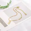 Tobillera de Ladrillo de Oro Elegante de Lujo Ligero de Nuevo Estilo para Mujer, Diseño de Nicho, Color Dorado Personalizado, Versátil para el Verano