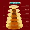Soporte de Pastel Clásico de Múltiples Niveles, Decoración Clásica Simple para Pastel de Cumpleaños, Mesa de Postres, Soporte de Durazno para Cumpleaños, Venta al por Mayor de Fábrica