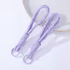 Macaron con cuentas de doble capa, colorido, anudado, para teléfono móvil, cordón tejido, llavero, colgante, correa de muñeca DIY, decoración de bolsa