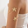 Joyería Yongge Joyería Transfronteriza Flor Brazalete de Brazo Abierto Estilo Punk Anillo de Brazo Geométrico Cadena de Brazo para Fiesta en la Playa