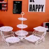 Adornos para mesa de postres soporte de exhibición desechable juego de tazas para pasteles y frutas decoración de mesa de buffet frío de cumpleaños soporte para pasteles decoración