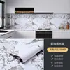 Adesivo Pattern de Mármore para Fumaça de Óleo Armário Fogão Mesa de Jantar Parede À Prova d'Água à Prova de Umidade Autoadesivo Cozinha Resistente a Altas Temperaturas à Prova de Óleo