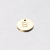 Transfronterizo en stock espejo acero inoxidable accesorios de joyería diy oblea corrosión letras inglesas A- Z colgante colgante 12mm
