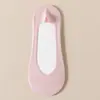 Meias Finas de Verão para Mulheres Antiderrapantes Sem Salto Alto Malha de Seda Gelada Absorventes de Suor Baixo Corte Invisíveis