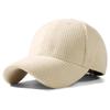 [Oferta Especial] Boné de Beisebol Feminino de Outono e Inverno de Veludo Cotelê Circunferência da Cabeça Grande Quente Boné com Aba Estilo Coreano Moda Celebridade da Internet Chapéu de Copa Dura