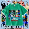 Nueva camiseta de manga corta para niños del juego de Roblox Animal Hospital, top moderno