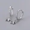 Pendientes de diamantes asimétricos con forma de estrella y luna de Dongdaemun de Corea del Sur, con hebilla de diamante, elegantes y sencillos, que combinan con todo.