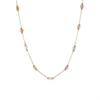 Cadena de clavícula dorada con diseño de nicho de estilo europeo y americano, joyería de cadena de clavícula, collar de piedra natural para mujer que no se desvanece