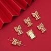 Pingente de Gota de Óleo Dourado Auspicioso de Ano Novo Acessórios DIY Feitos à Mão Pulseira Caifu Dança do Leão Acessórios para Pulseira Colar