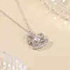 Yuebao Jewelry Plata de Ley S925 Moissanita Diamante Completo Diseño de Caballo Mecedora Collar para Clavícula Productos Directos de Fábrica Soporte para Lotes Mixtos