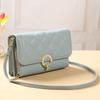 Lonny Nuevo Bolso para Teléfono Móvil Bolso Clutch Multifuncional Estilo Coreano Simple de Un Solo Hombro para Teléfono Móvil Cremallera Doble Capa Pequeño Bolso Cruzado