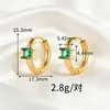 Brincos de Clipe de Orelha de Rubi de Luxo Leve Europeus e Americanos com Design Único, Brincos Versáteis e Exquisitos para o Dia a Dia Que Realçam a Pele e Adicionam Elegância