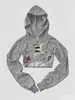 Nueva colección de otoño e invierno para mujer Y2k: sudadera jacket con capucha, cierre de cremallera, estampada, corta, adelgazante, versátil y moderna