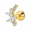 Brincos de Pino em Liga de Titânio G23 Joias Femininas Estilo Europeu Americano Novo Marquise Piercing Corporal Cartilagem da Orelha Pino Lábio Em Estoque Atacado