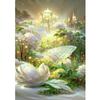 Nova Paisagem Flores Sonhadoras Cheias de Diamantes Pinturas de Diamante DIY Feitas à Mão Cubo de Rubik Diamante Redondo Adesivos de Diamante Simples Atacado