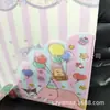 Carpeta de Bolsillo Plegable en Forma de Abanico de PP Espesor 0.2mm Espejo de PP Folleto de Información Fiesta de Cumpleaños Dibujos Animados Carpeta de PP con Doble Bolsillo en Forma de L