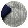 Tejido de Punto de Lana Trenzado Retro de Cuerda Retorcida, Tejido de Punto Jacquard Tridimensional para Niños, Suéter de Lana, Bufanda, Tela de Cárdigan Tejido
