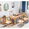 Mesa de Té y Silla de Madera Maciza Estilo Chino Nuevo Combinación Sala de Estar Mesa de Té Antigua Estilo Zen Mesa de Té Antigua Mesa de Centro Kung Fu