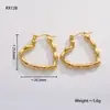 Brincos de Aço Titânio Modernos Estilo Europeu e Americano Transfronteiriços para Mulheres Design de Nicho Coração Aço Inoxidável Brincos Não Alergênicos Brincos Femininos