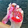 Llavero creativo de avión con aceite, lindo colgante de arena movediza líquida, accesorio para bolso, llavero de coche