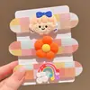 Fita Mágica Infantil Desenho Laço Renda Franja Patch para Meninas Pequenas, Fixador de Cabelo Amigo do Cabelo para Meninas