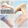 Nuevas pegatinas de tatuaje de Papá Noel, alce, pingüino de Navidad, letras inglesas frescas, pegatinas de tatuaje de dibujos animados lindos