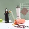 Taza de vacío creativa de acero inoxidable 316, hervidor portátil para deportes al aire libre, gran capacidad, taza con pajita de vacío abatible