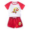 Traje de manga corta para niños, pantalones cortos finos de verano para bebés, recién llegados, ropa bonita de algodón puro para el hogar para niñas.