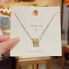 Elegante Collar de Acero de Titanio para Mujer, No se Desvanece, Versátil, Colgante de Alta Gama, Diseño de Nicho de Lujo Ligero, Cadena para Clavícula, Accesorios Transfronterizos
