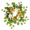 Nueva Corona de Flores Artificiales de Amazon para Pascua, Día de San Valentín, Decoración de Primavera, Colgante de Puerta, Arreglo para el Hogar, Corona de Flores Artificiales